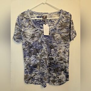 Jeans By Buffalo Vintage Style Shirt Sheer W/Butterfly Print Size Small